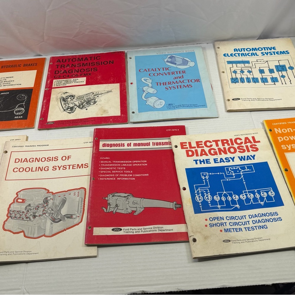 Vintage Ford Technical Training Manuals (lot of 9) Operation Diagnosis & Service